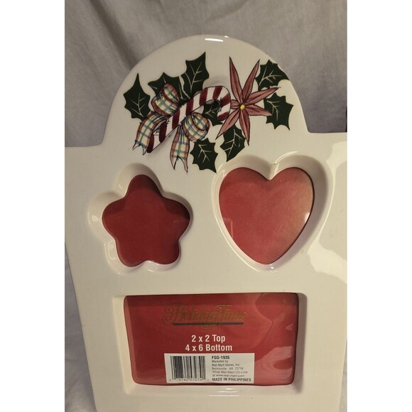 FIGI Christmas Decor Picture Frame Santa Teddy Bear With  Card Photo 4x6,10x16 - Picture 3 of 8